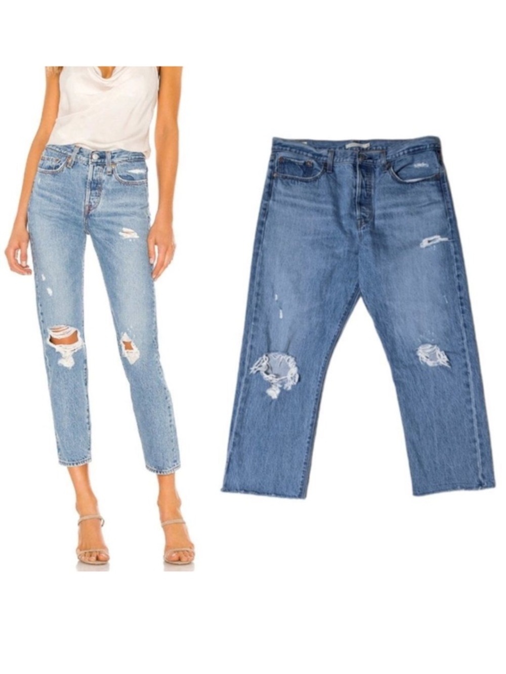 LEVI'S Wedgie Icon Fit High Rise Crop Jeans 32